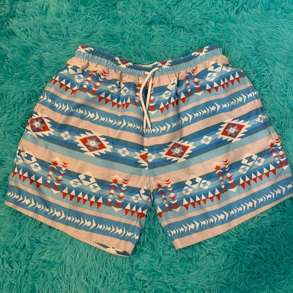 Bearbottom Mens Large Aztec Swim Trunks